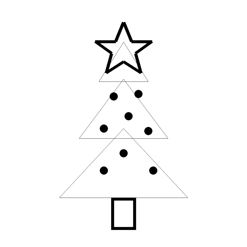 Merry & Bright Tree — SVG Cut File